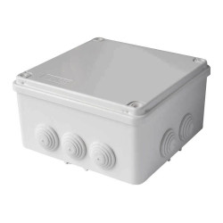 RAZVODNA KUTIJA OG SA 10 UVODNICA I VIJCIMA 155X155X80 IP55 SIVA