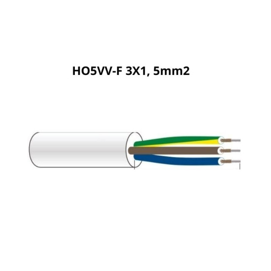 KABLOVSKA MOTALICA MAK-027A H05VV-F 3G1.5 15met 4x250V~ PVC