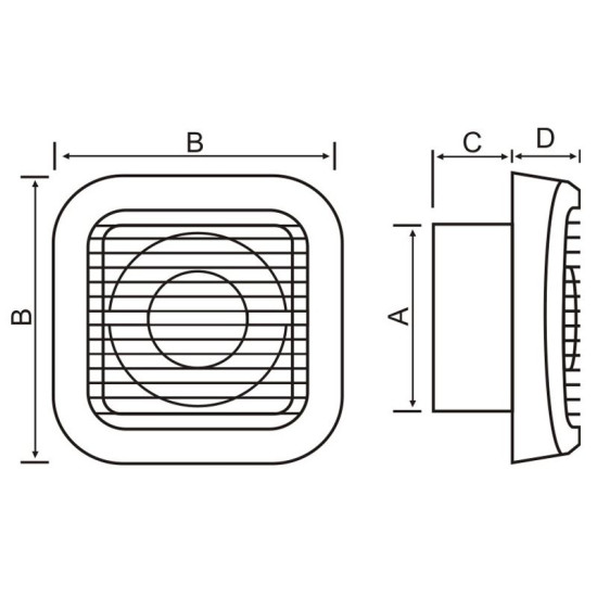 VENTILATOR KUPATILSKI MTG A120N-PPK ANTRACIT