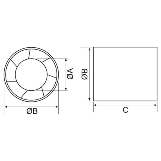 VENTILATOR KUPATILSKI MTG A120CS