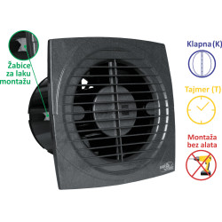 VENTILATOR KUPATILSKI MTG A100-T ANTRACIT