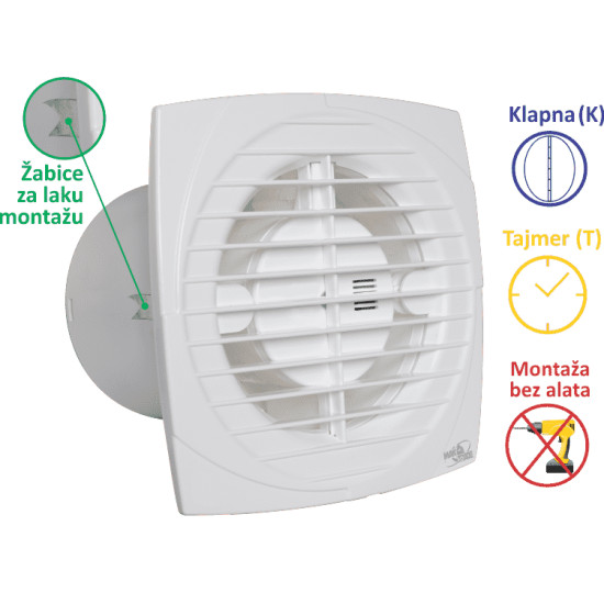 VENTILATOR KUPATILSKI MTG A100-T
