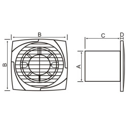VENTILATOR KUPATILSKI MTG A100S-K