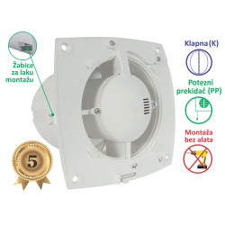 VENTILATOR KUPATILSKI MTG A100MX-PPK