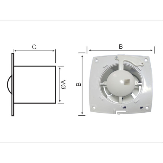 VENTILATOR KUPATILSKI MTG A100M-PK