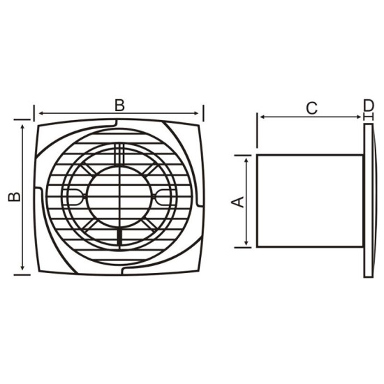 VENTILATOR KUPATILSKI MTG A100-H ANTRACIT