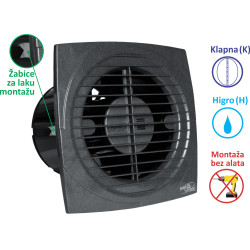 VENTILATOR KUPATILSKI MTG A100-H ANTRACIT