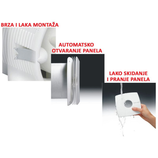 VENTILATOR KUPATILSKI CATA X-MART 12 MATIC INOX 01055000