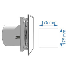 MASKA ZA VENTILATOR KUPATILSKI MTG A100M STAKLO SREBRNA