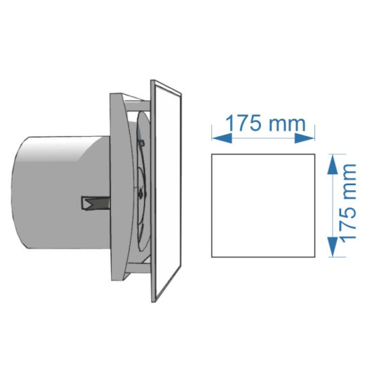 MASKA ZA VENTILATOR KUPATILSKI MTG A100M STAKLO ZLATNA