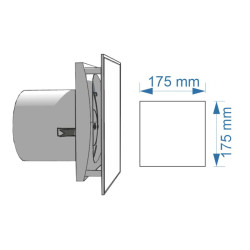 MASKA ZA VENTILATOR KUPATILSKI MTG A100M STAKLO METAL
