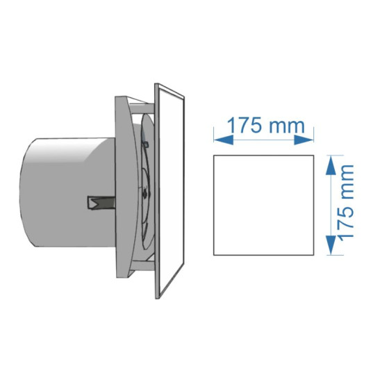 MASKA ZA VENTILATOR KUPATILSKI MTG A100M STAKLO METAL