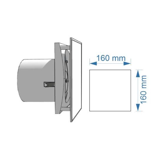 MASKA ZA VENTILATOR KUPATILSKI MTG A100M PVC ZLATNA