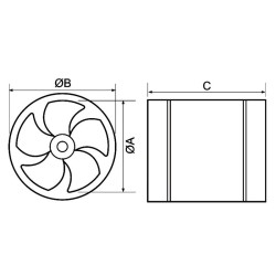 VENTILATOR CEVNI METALNI FI300 110W MF300C-34 MTG