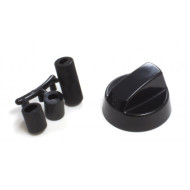 DUGME ZA PROFESIONALNI ŠPORET CRNO SA REDUKCIJOM UNIVERZALNO