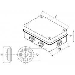 Razvodna kutija OG 100x100x50 IP55 M-T