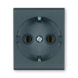 MODE utičnica dvopolna 16A 2M antracit(651.A)