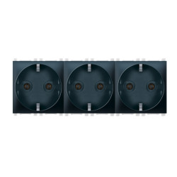 Sklop 3 priključnice dvopolne nerastavne EXP 3x2M - premošten