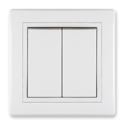 6072.000 Sklopka naizmenicna porcelanska bela