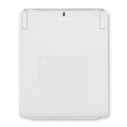 ALING utičnica dvopolna za ugradnju na panel 16A IP54 bela