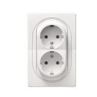 E604.00 Priključnica dvopolna bela