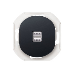 E6161.E1 USB punjač bez maske crni soft