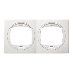 E6701.00 Maska dvostruka EON - bela sa belim nosačem