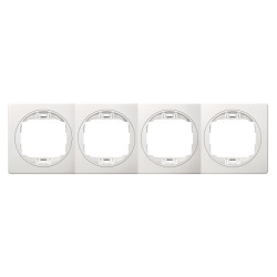 E6704.00 Maska četvorostruka EON bela sa belim nosačem