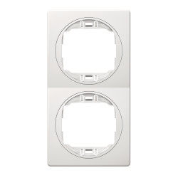 E6711.00 Maska dvostruka EON - bela sa belim nosačem