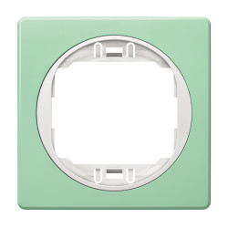 E6801.70 Maska jednostruka EON pastel zelena sa belim nosačem