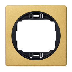 E6801.GE Maska jednostruka EON zlatna sa crnim nosačem