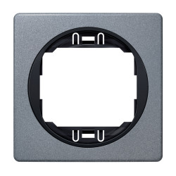 E6801.S1E Maska jednostruka EON antičko srebro sa crnim nosačem