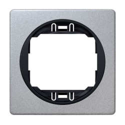 E6801.SE Maska jednostruka EON silver sa crnim nosačem