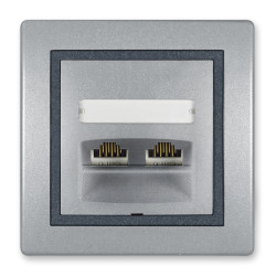 PRESTIGE uticnica komunikacijska. 2xR J45 Cat 5E S2S