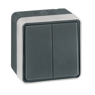 PROTECTA sklopka serijska 10AX 250V IP55 tamno siva