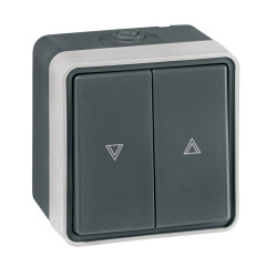 PROTECTA taster sklopka roletne 10AX 250V IP55 tamno siva