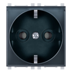 74104.E1T priključnica dvopolna EXP  crna soft ALC74154.E1T