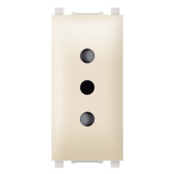 EXP EURO utičnica dvopolna 1M 10A krem