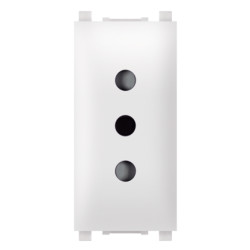 EXP EURO utičnica dvopolna 1M 10A bela (pakovanje 5 komada)