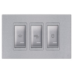 EXP indikator kupatila 3x16A 250V horizontalni univerzalni srebro