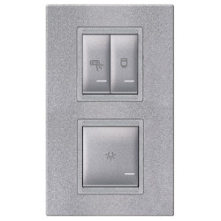 EXP indikator kupatila 3x16A 250V vertikalni univerzalni srebro