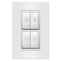 EXP indikator kupatila 4x16A 250V vertikalni univerzalni bela