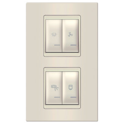 EXP indikator kupatila 4x16A 250V vertikalni univerzalni krem