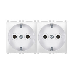  Sklop 2 priključnice dvopolne EXP 2x2M premoštena bela