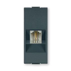 MODE priključnica telefonska RJ 12 6/2 1M antracit