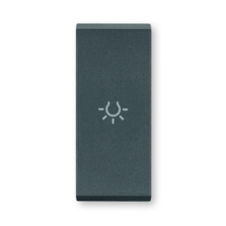 MODE Taster 1M sa oznakom svetla i indikacijom antracit  (65421.A)