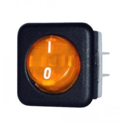 PREKIDAČ ŠIROKI 0-I OKRUGLI INDIKATOR NARANDŽASTI 16A 125C 4 KONTAKTA