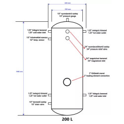 Rezervoar od 200L za toplotne pumpe
