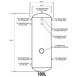Rezervoar od 100L za toplotne pumpe