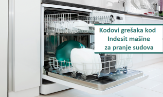 Kodovi grešaka kod Indesit mašine za pranje sudova